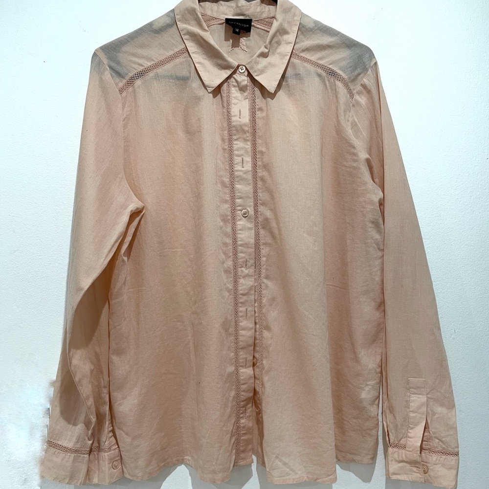 Berenice rose long sleeves bottom up shirt size M